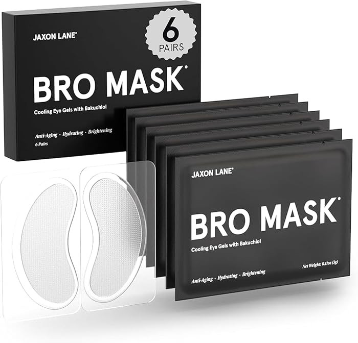BRO MASK Under Eye Patches for Men with Hydrogel (6 pairs) - Anti-Aging Korean Eye Masks for Dark... | Amazon (US)