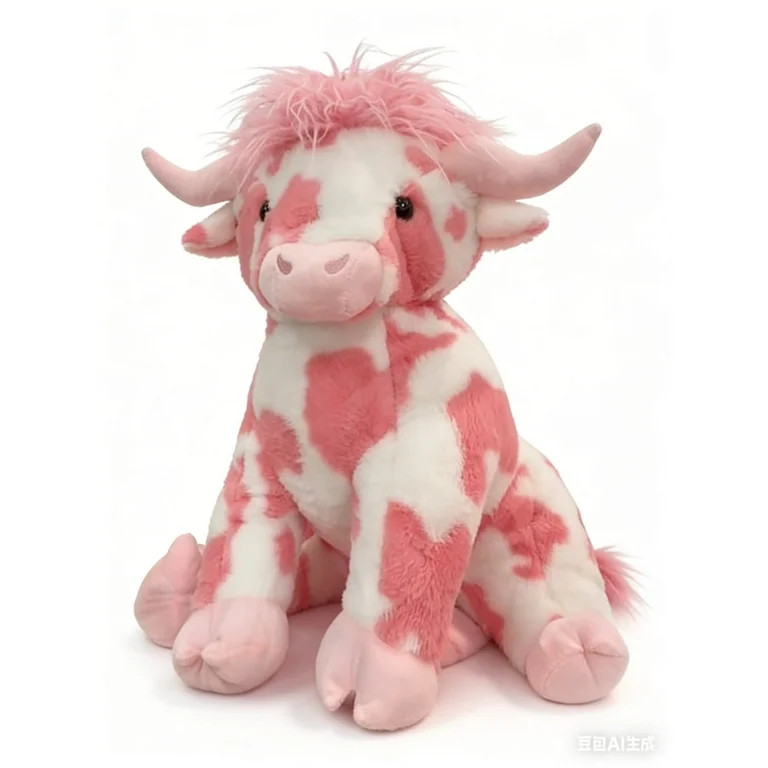 Pink Highland Cow Plush,20"Cute Cow Plush Stuffed Animal Doll,Pink Stuffed Animal Valentine'S Day... | Walmart (US)