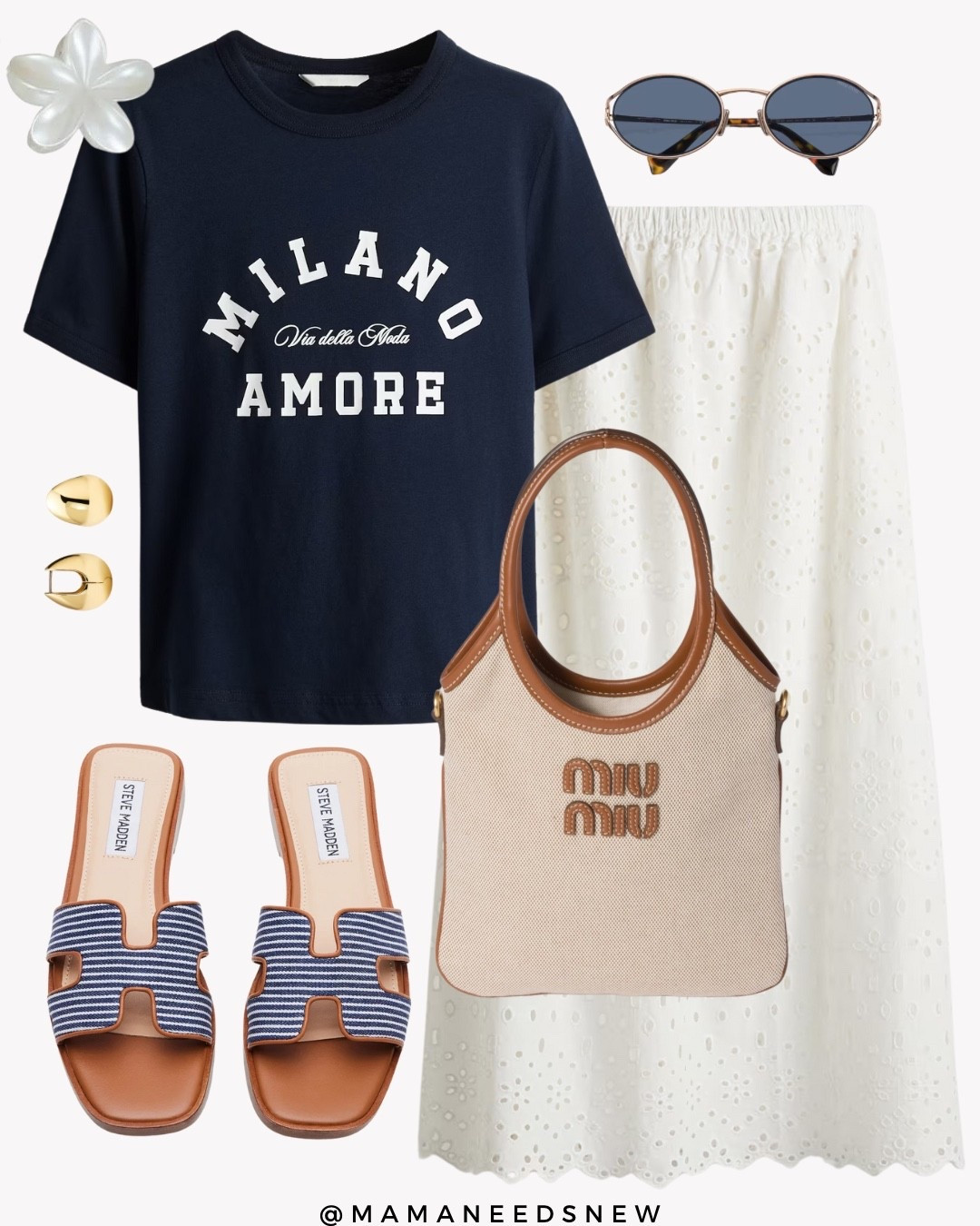A summer outfit with a graphic t-shirt, white maxi skirt, slide sandals & tote bag 💙

#LTKShoeCrush #LTKStyleTip #LTKSaleAlert