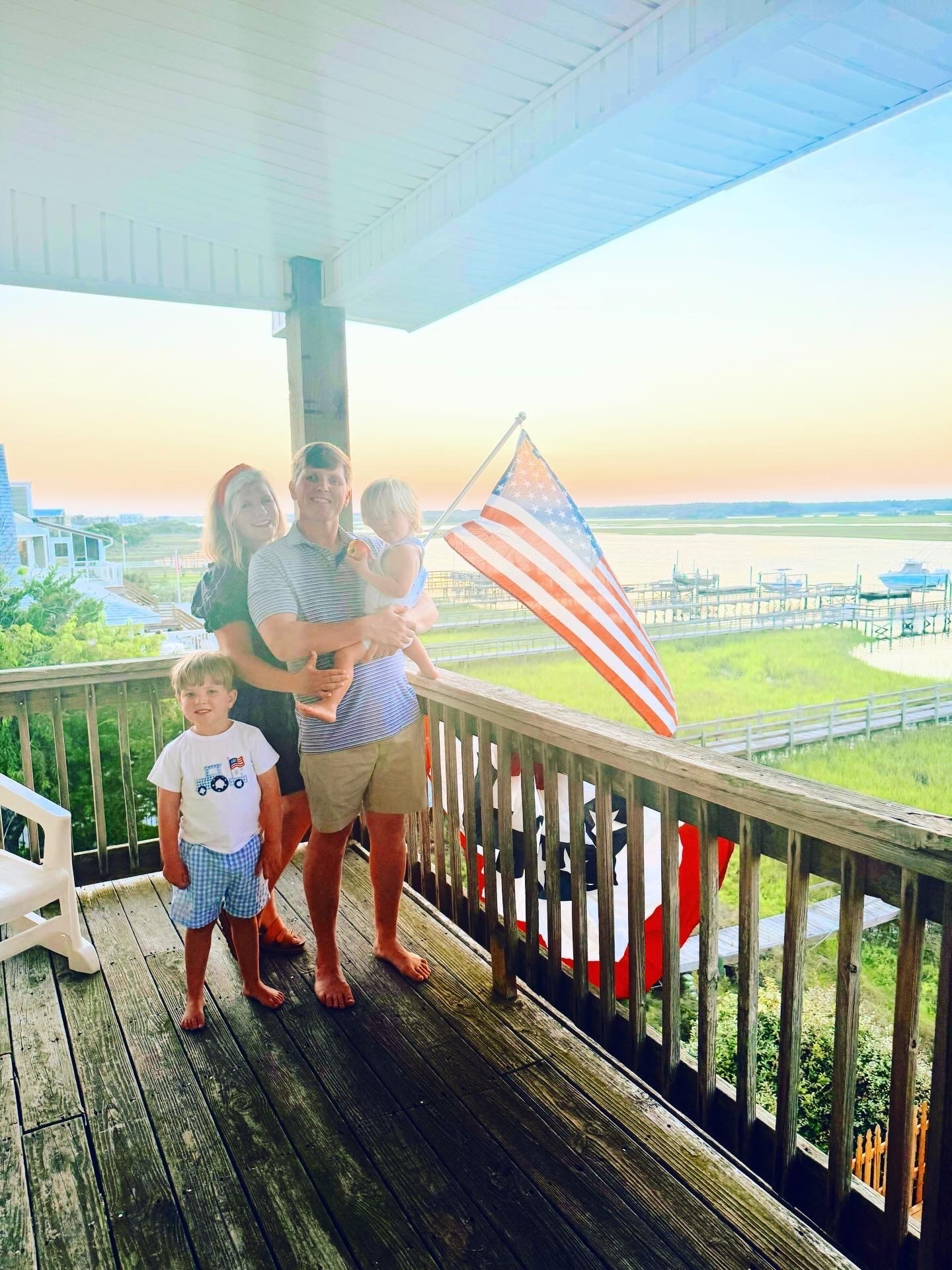 l a n d   o f   t h e  f r e e  b e c a u s e  o f   t h e  b r a v e  🇺🇸👶🏼🧨❤️🌟💙🎇🐚🎆💫 #est1776 #happybirthdayamerica #happyfourthofjuly 

Happy Fourth of July 🇺🇸 from our family to yours!! ❤️🤍💙 Just so thankful to be raising these sweet America-lovin’ babies 👶🏼 with my best friend 🫶🏽 out on our dream 💭 farm sweet farm 🚜 back home 🏡 and getting to soak in this Fourth of July weekend down here by the coast!! 🌊 This holiday has been extra special thjs year 🥰 getting to reflect on all that the Lord has done 🎇 in bringing our dream full circle ⭕️ to fruition 🙌🏽 and planting our family out on the beautiful 12.5 acres 🌳 and farmhouse He had in store for us all along!! 💫 So thankful for this land 🌾 that we love - from the mountains ⛰️ to the sea 🌊!! - and all that it means to us… Happy 250th birthday 🎂, America!!! 🌟🎈🥳🇺🇸🎉 #landthatilove #dreaminginredwhiteandblue