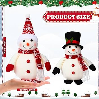 2 Pack Christmas Light up Snowman 10 Inch Christmas Table Decorations Lighted LED Snowman Tableto... | Amazon (US)