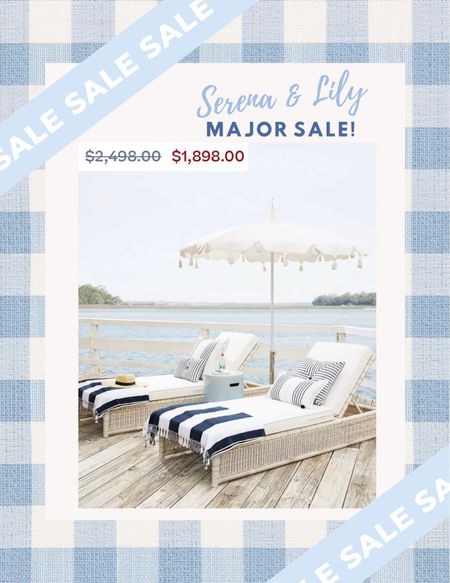 Wow!! Save $600 on these gorgeous white wicker pool loungers!! The cushions are made with sunbrella fabric and super weather friendly!! This pretty white tassel umbrella is also on sale too! 😍

#LTKSeasonal #LTKhome #LTKsalealert