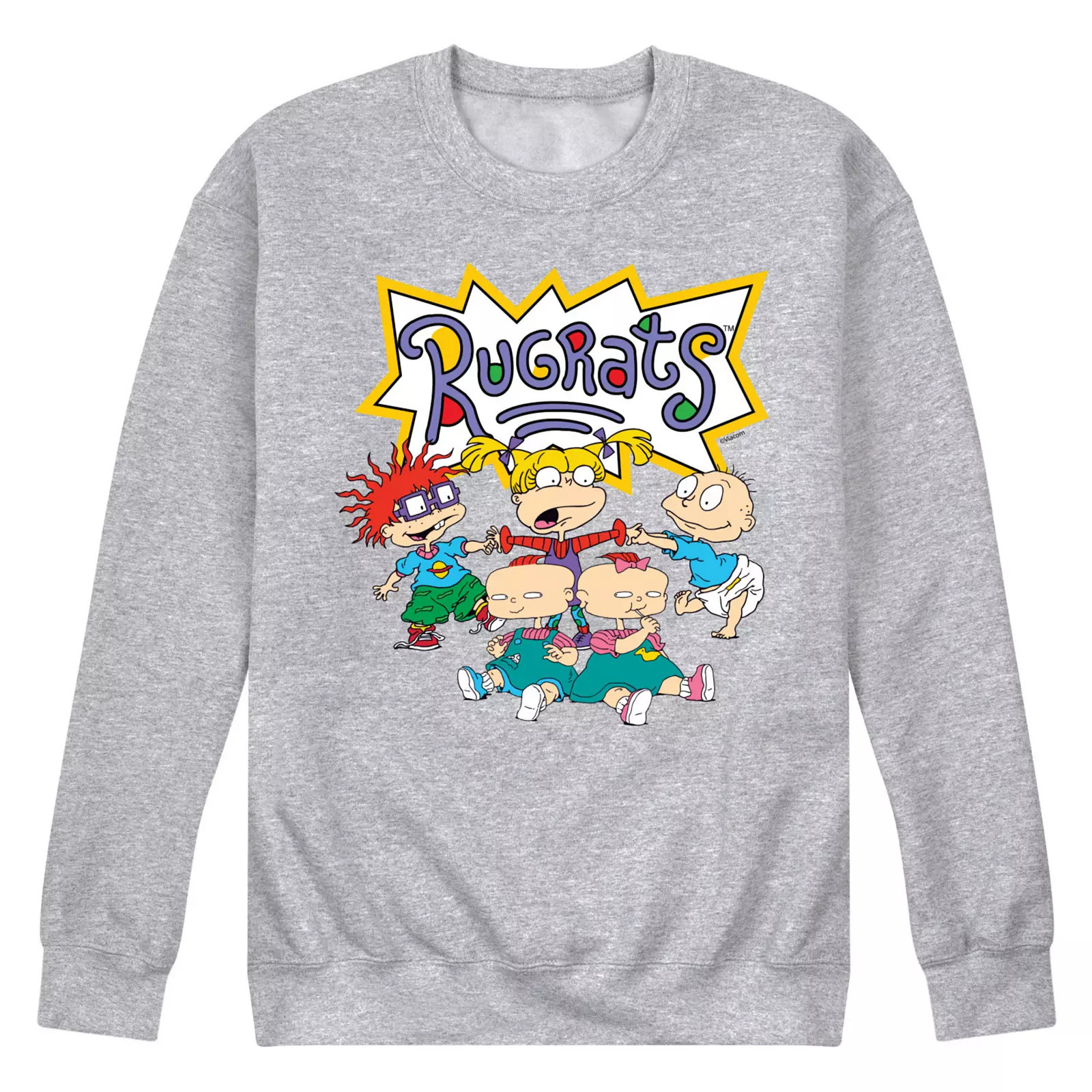 Men's Rugrats Group Shot Fleece Sweatshirt, Size: Small, Grey Gray | Kohl's