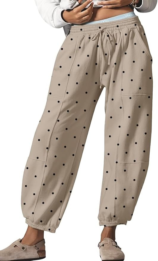 Leopard Pants Women Cheetah Print Pants 2026 Casual Baggy Barrel Sweatpants with Pockets | Amazon (US)