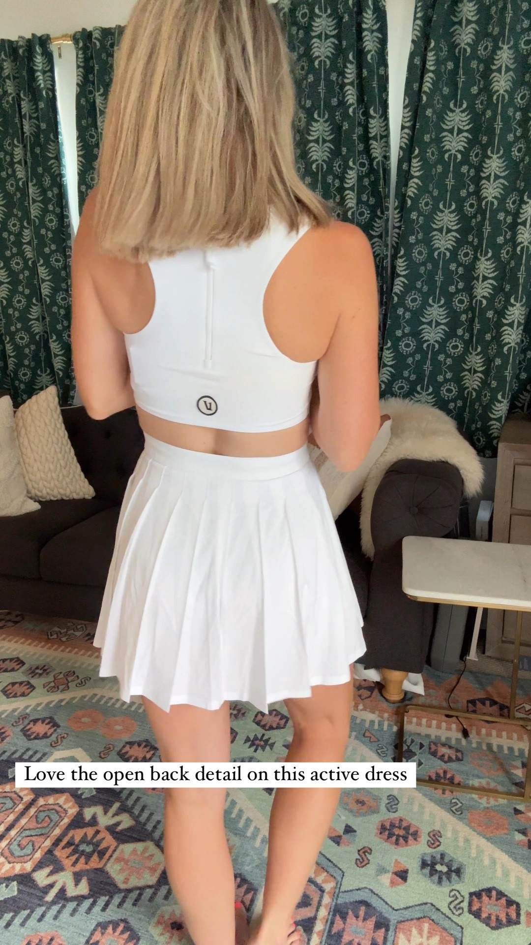 Loving the open back detail of this tennis or active dress.  Also available in black

#TennisDress #ActiveDress #WhiteDress #SummerOutfit #ActiveOutfit 

#LTKSeasonal #LTKFitness #LTKActive