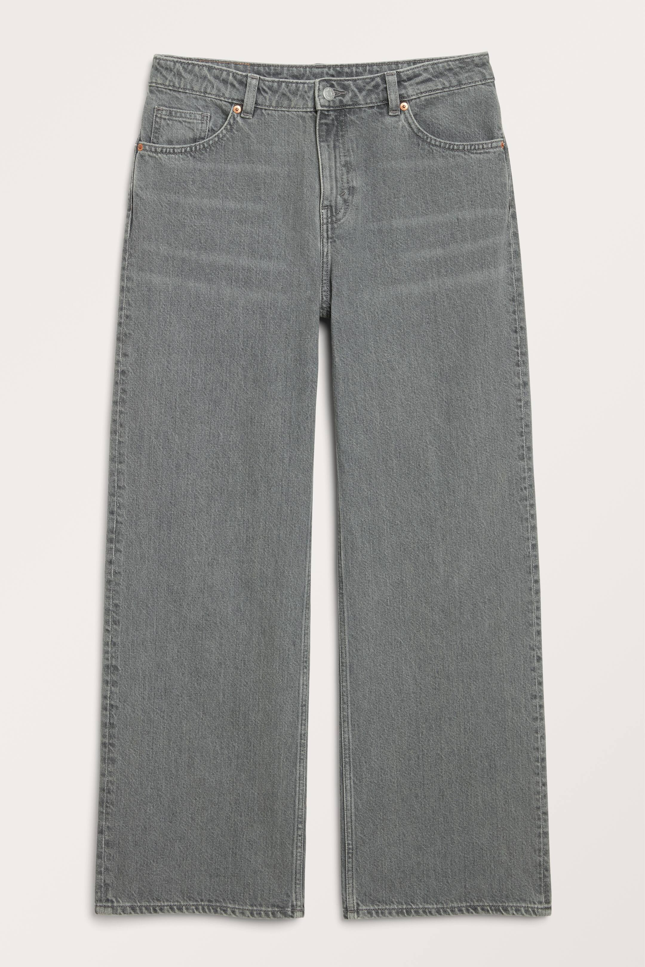 Tief sitzende Jeans Naoki mit lockerer Passform - Niedriger Bund - Lang - Grau - Ladies | H&M AT | H&M (DE, AT, CH, NL, FI)