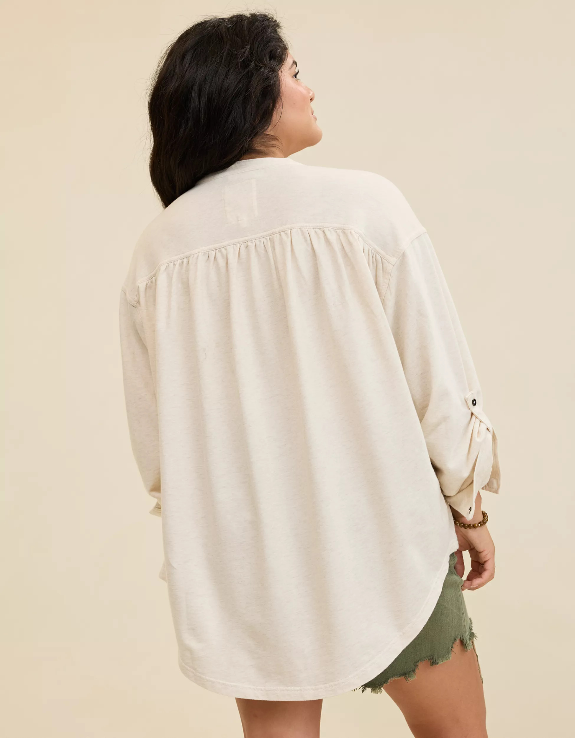 Aerie MagnaReady Adaptive Roll With It Fleece Shirt | Aerie