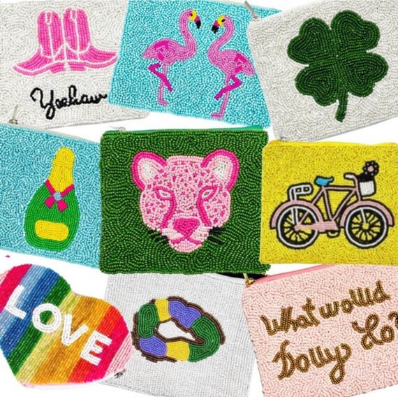 Bead Coin Purse Coin Pouch Preppy Party Favor Unique - Etsy | Etsy (US)