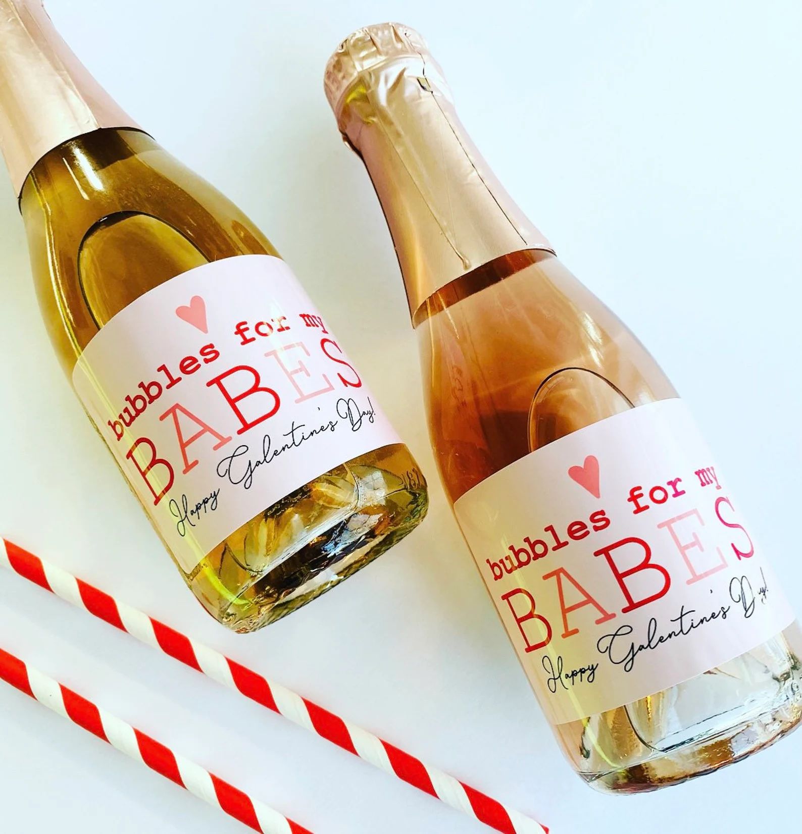 Galentines Day Mini Champagne Label Gift Valentines Day Wine | Etsy | Etsy (US)