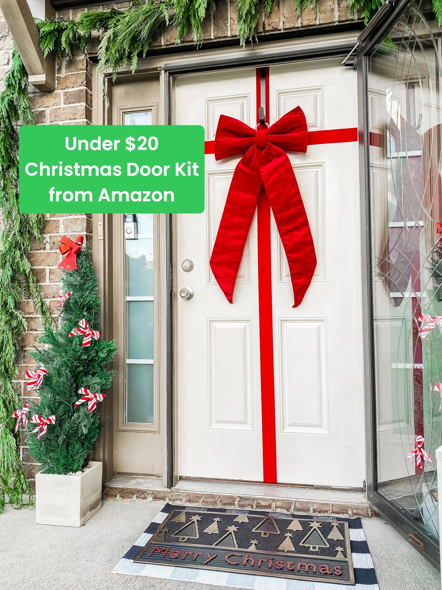 Present Door for under $20 from Amazon 🤩🎁 No hooks needed! 

I hand tied my ribbon and had to get a door hook for my bow but this kit I found on Amazon has everything included for under $20 (and Prime!) 

#LTKGiftGuide #LTKHoliday #LTKSeasonal