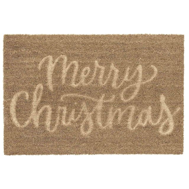 My Texas House Embossed Merry Christmas Coir Doormat, 24" x 36" - Walmart.com | Walmart (US)