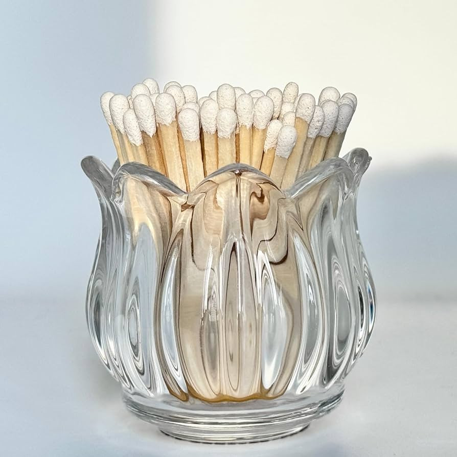 Match Holder with Striker x 3, Glass Matches Holders for 3.5 Inch,Match Box,Matchstick Holder Jar... | Amazon (US)