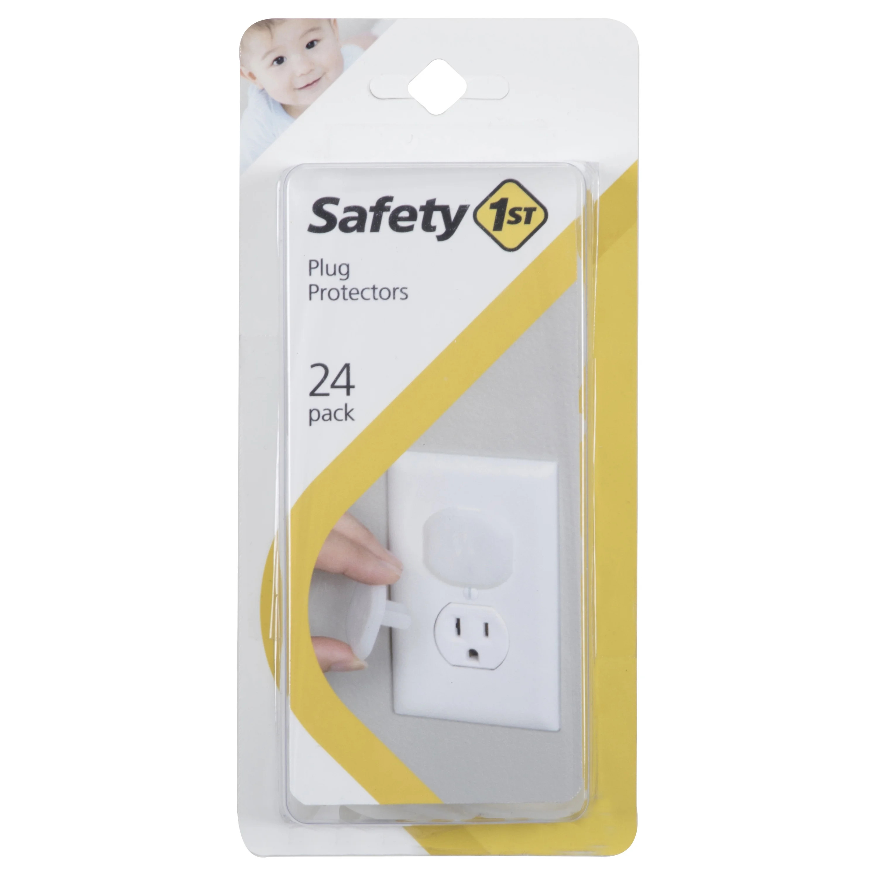 Safety 1ˢᵗ Plug Protectors (24pk), White - Walmart.com | Walmart (US)