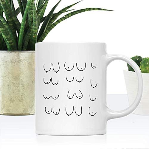 Andaz Press Funny 11oz. Ceramic Coffee Tea Mug Gag Gift, Boob Graphics, 1-Pack, Breastfeeding First  | Amazon (US)