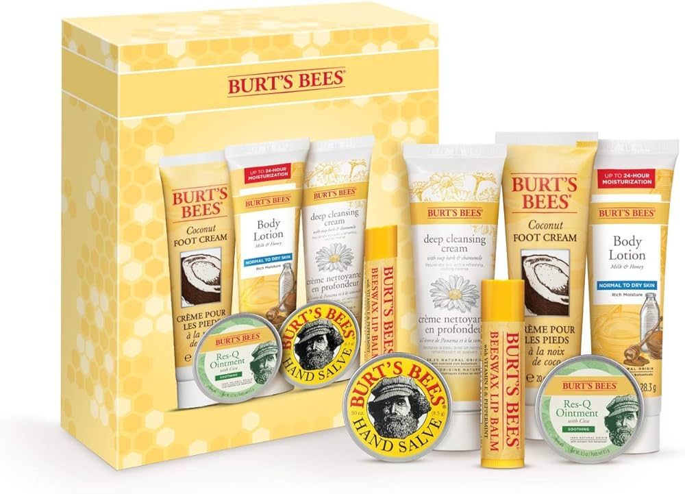 Burt's Bees Easter Basket Stuffers, 6 Mini Products - Coconut Foot Cream, Milk & Honey Body Lotio... | Amazon (US)