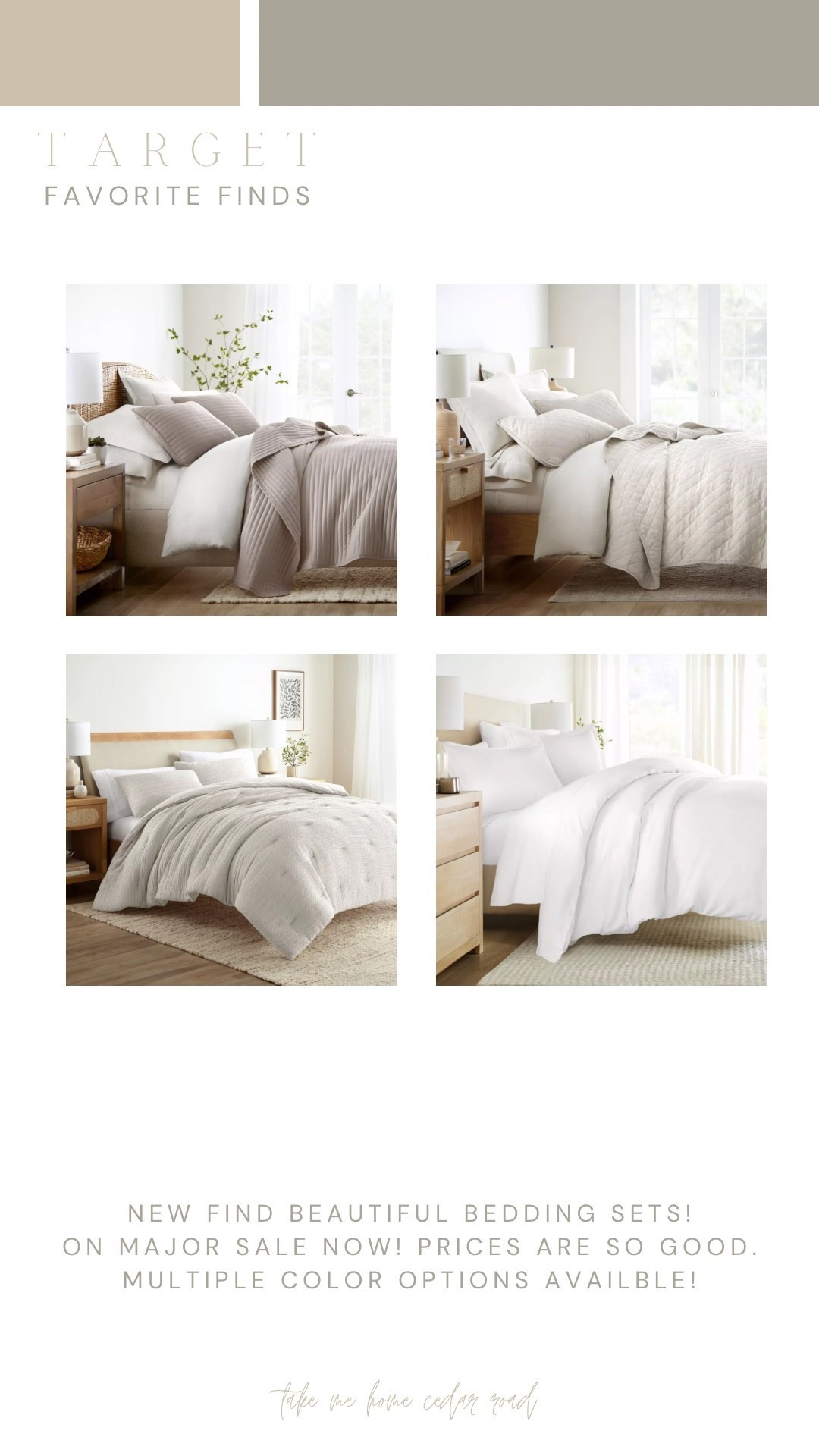 These new Target bedding finds are all so pretty and on sale now!!

Bedding, neutral bedding, bedroom, comforter, quilt, neutral bedroom

#LTKHome #LTKFindsUnder100 #LTKSaleAlert