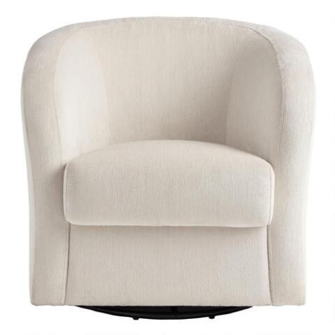 Megan Upholstered Swivel Chair | World Market