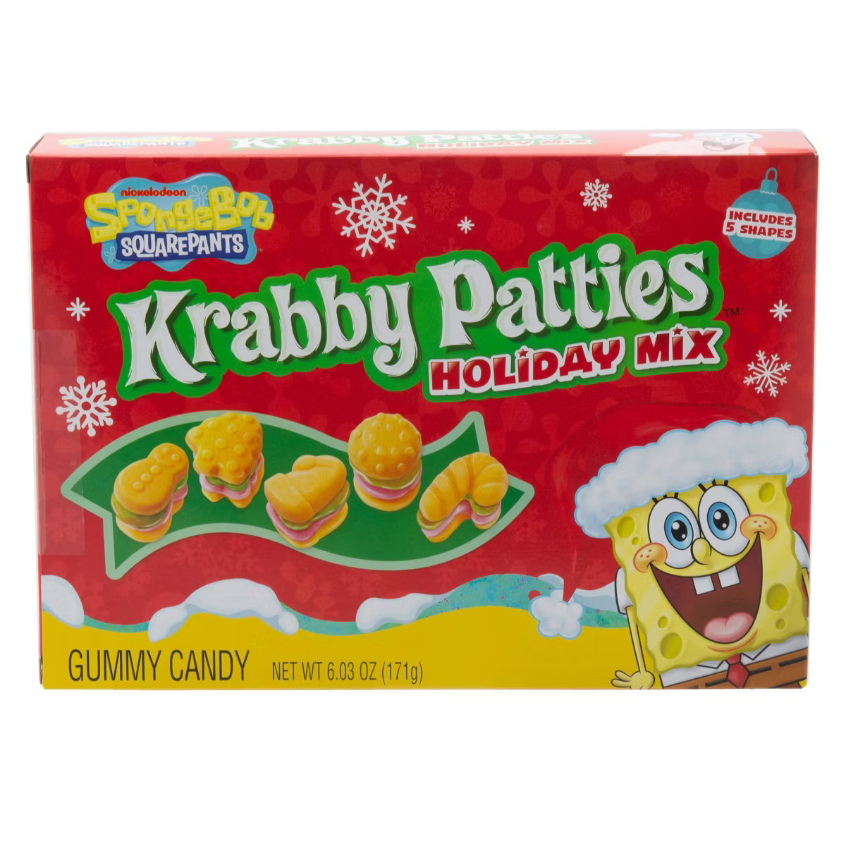 SpongeBob Krabby Patties Giant Theater Box Christmas Candy - 6.03oz | Target