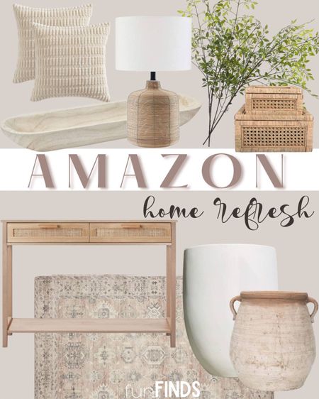Amazon home summer refresh. Home decor, area rug, vases, console table, entryway, lamp, decor items

#LTKhome #LTKstyletip