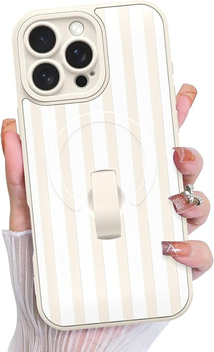 KANGHAR Compatible with iPhone 16 Pro Case Stripes -White | Amazon (US)