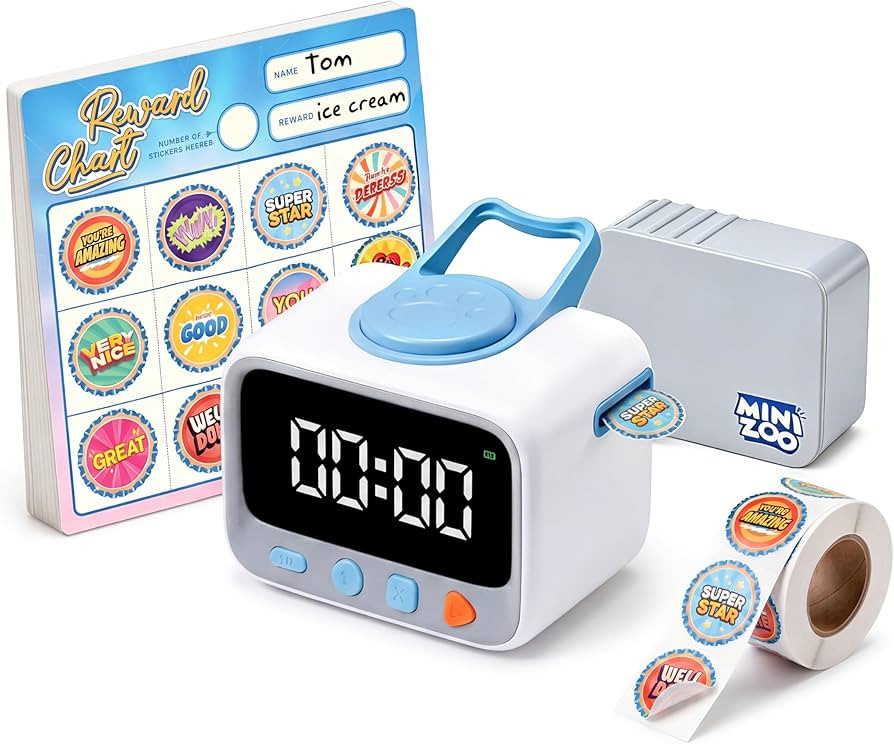 Sticker Timer Visual Countdown Timer with 200 Medal Reward Stickers for Kids Rewards, Rechargeabl... | Amazon (US)