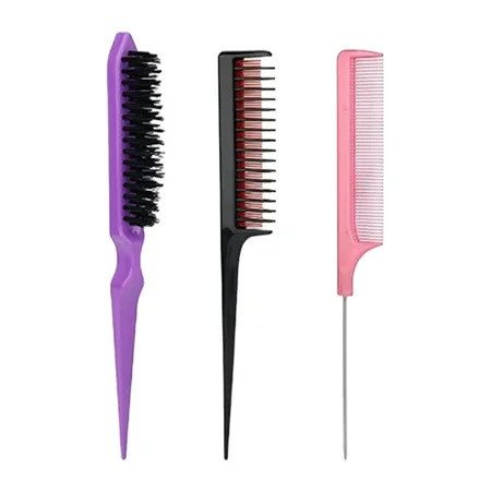 3 Pieces Hair Brush Set , Combing Hair Styling, Hair Waves Pick Combs Edge Slicking Pick Teasing Combs, for Babies Women Kids , | Walmart (US)