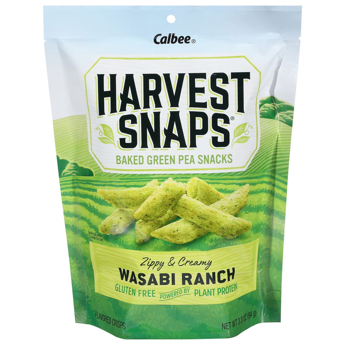 Harvest Snaps Green Pea Snack Crisps Wasabi Ranch - 3.3oz | Target