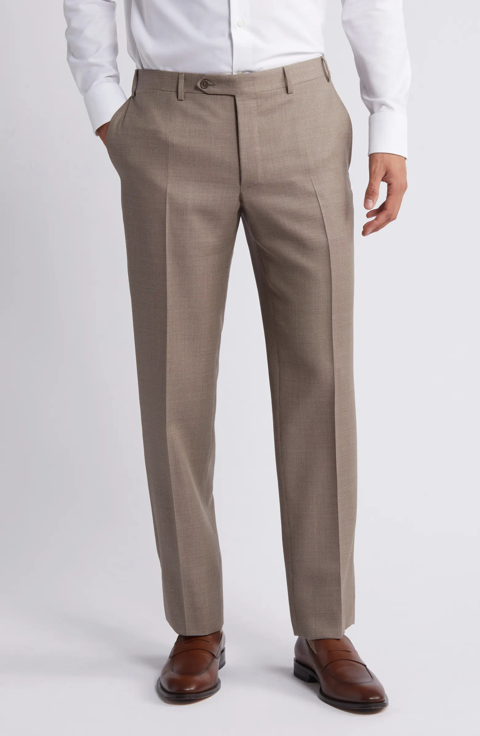Siena Regular Fit Solid Wool Dress Pants | Nordstrom