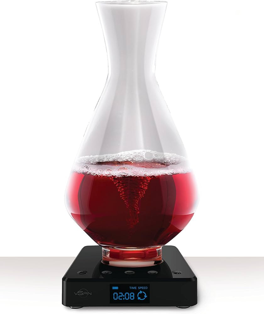 vSpin / Spiegelau Active Wine Decanter - Hand Assembled 100% Lead-free German Crystal – Electri... | Amazon (US)