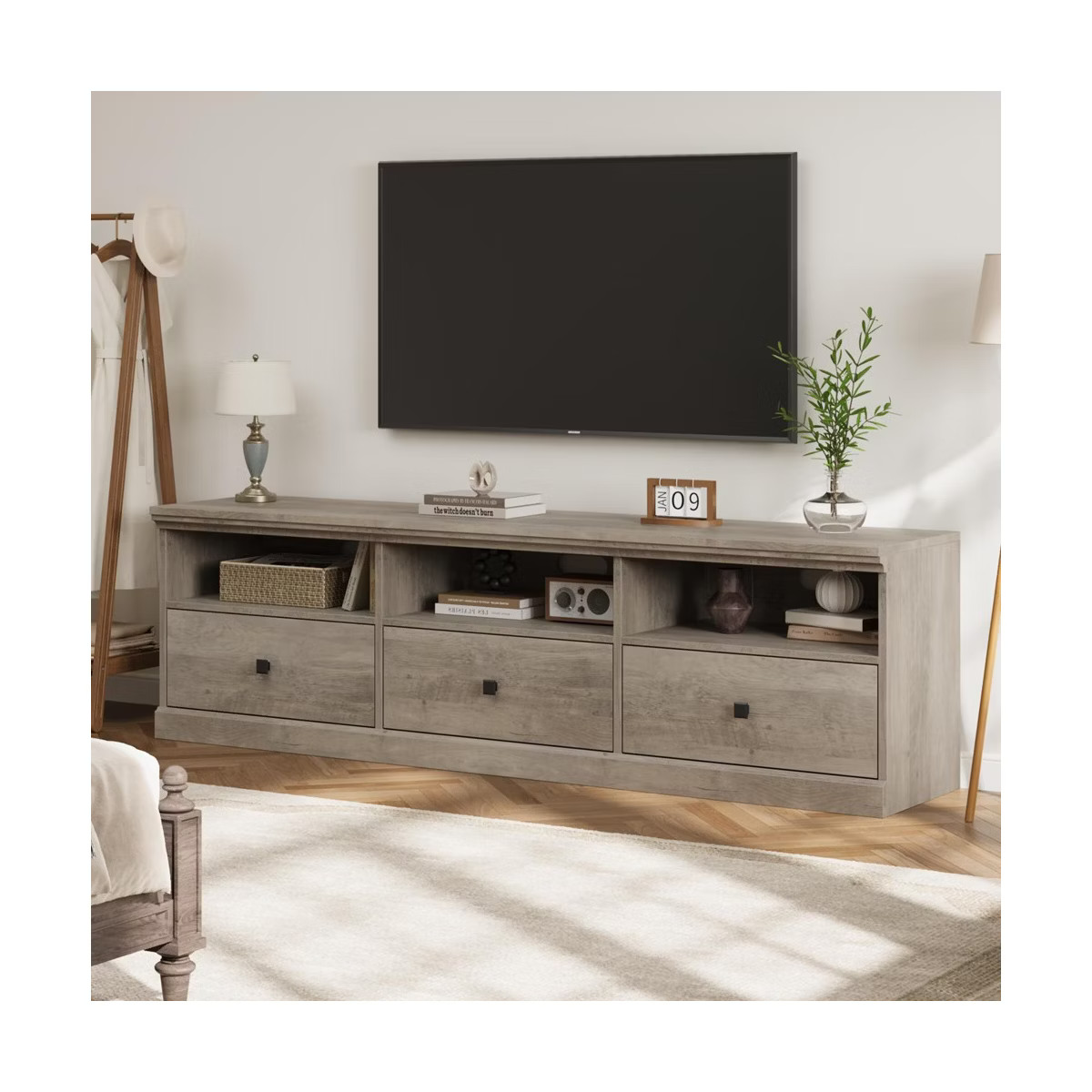 TV Stand for 75 Inch TV, Mid-Century Modern Entertainment Center with Storage Drawer | Target