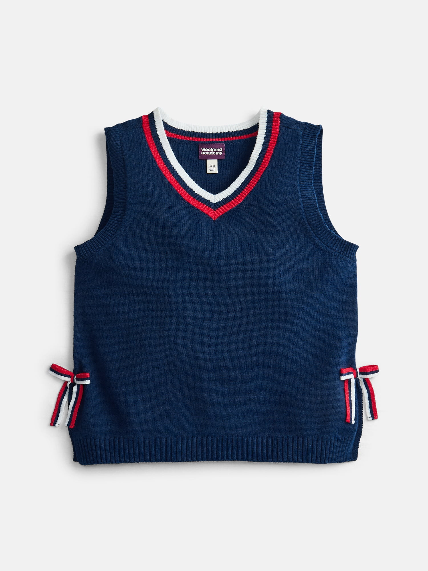 Weekend Academy Girls Sweater Vest, Sizes 4-18 | Walmart (US)