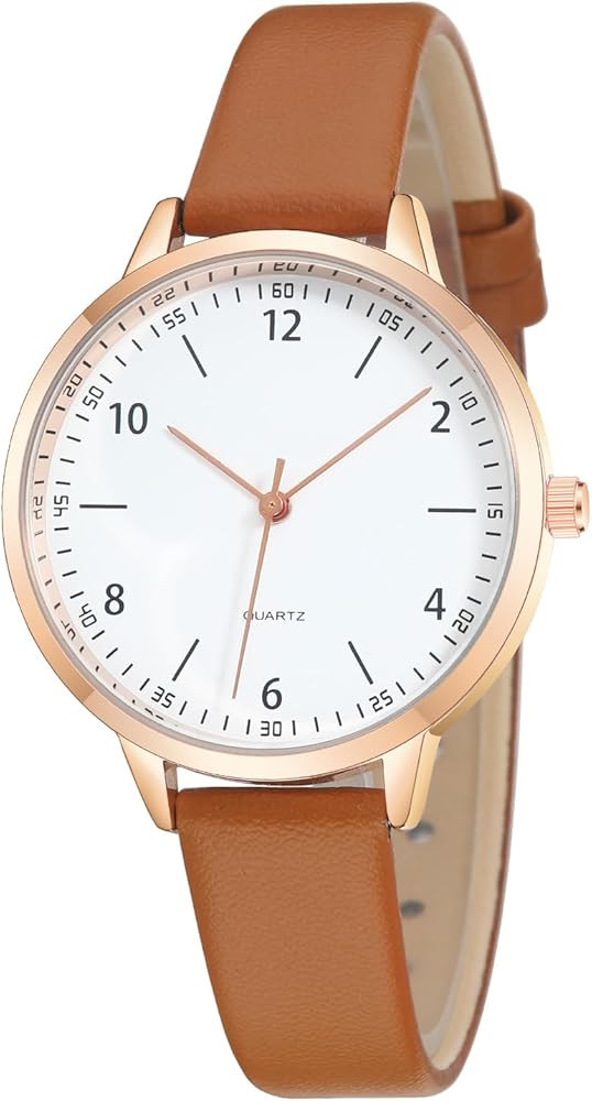 Women's Dainty Analog Leather Dress Watch for Small Wrists, Ladies Waterproof Watches for Women, ... | Amazon (US)