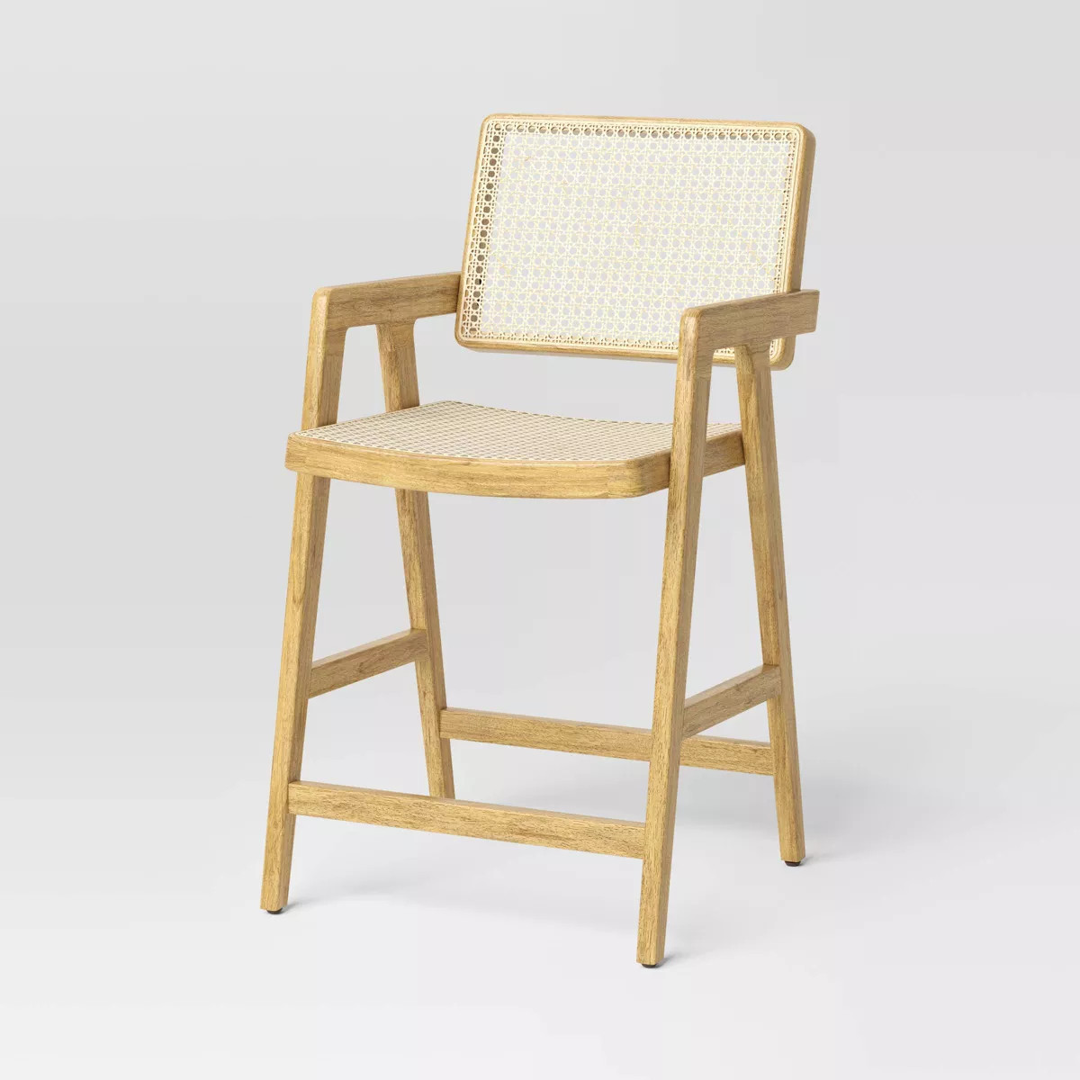 Wood Framed Woven Panel Counter Height Barstool - Threshold™ | Target