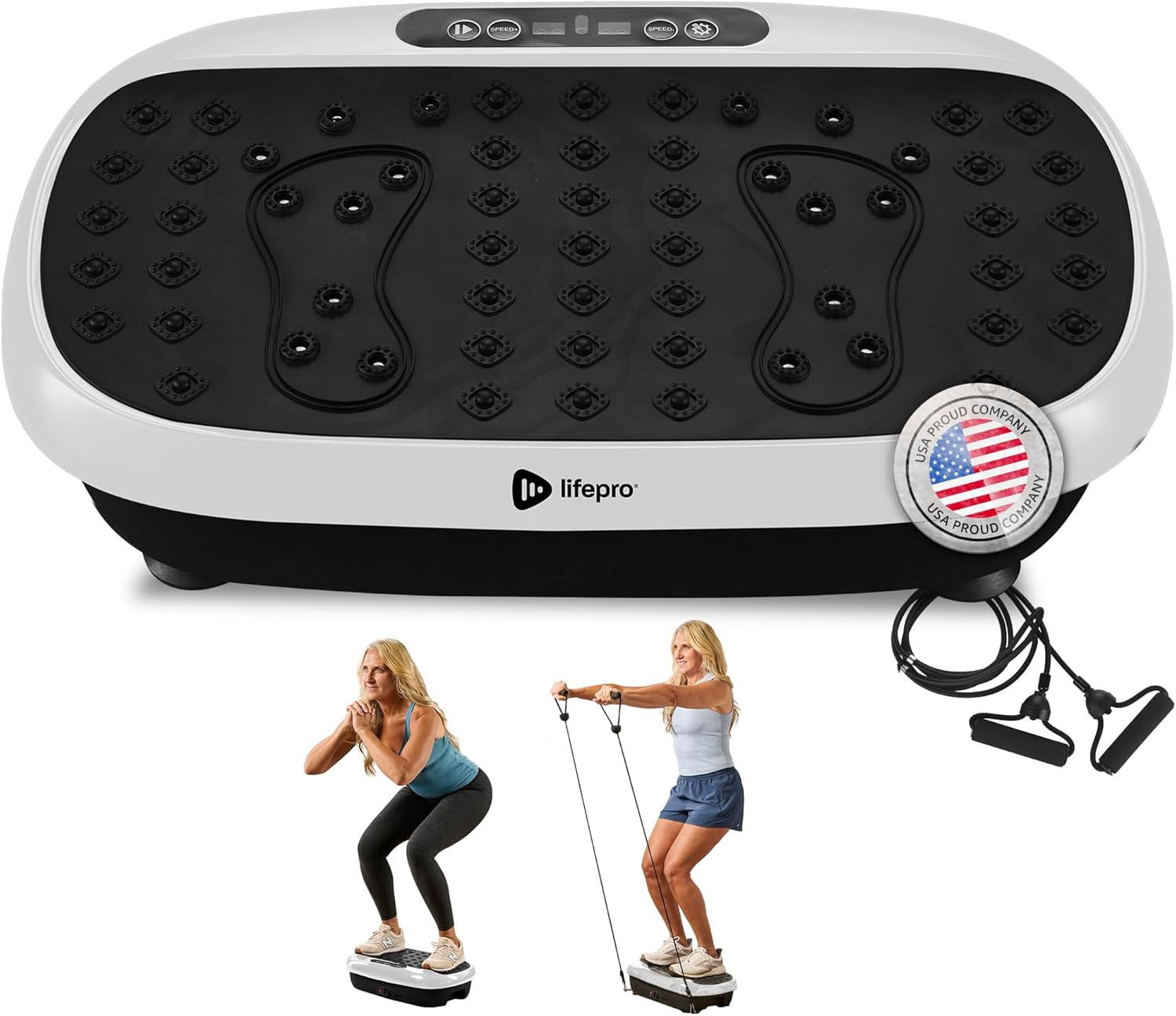 LifePro - HexaPlate Lite Vibration Plate – Compact Whole Body Exercise Machine for Toning & Recovery - White | Best Buy U.S.
