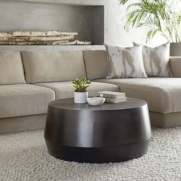 Hand-Hammered Aluminum Coffee Table | West Elm (US)