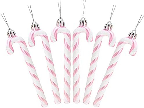 Christmas Concepts® Pack of 6 - 13cm Glitter Candy Cane Christmas Tree Decorations / Ornaments (Baby | Amazon (US)