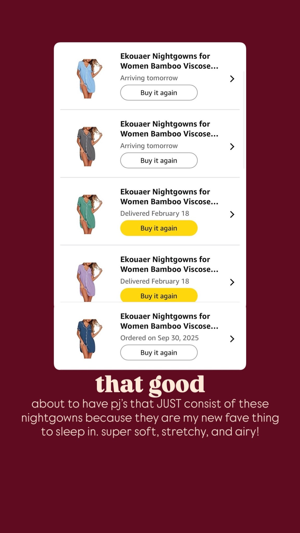 my new sleepwear obsession

#LTKPlusSize #LTKselfcare #LTKMidsize