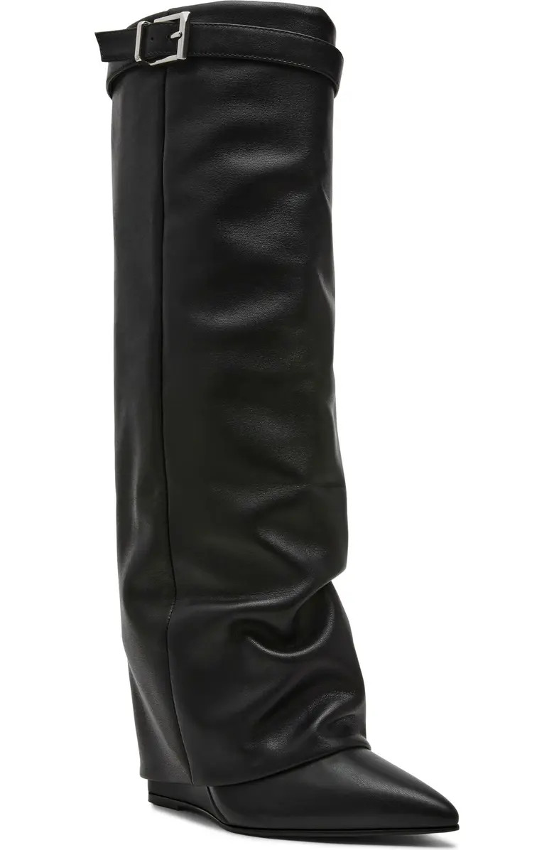Corenne Foldover Shaft Pointed Toe Knee High Boot (Women) | Nordstrom
