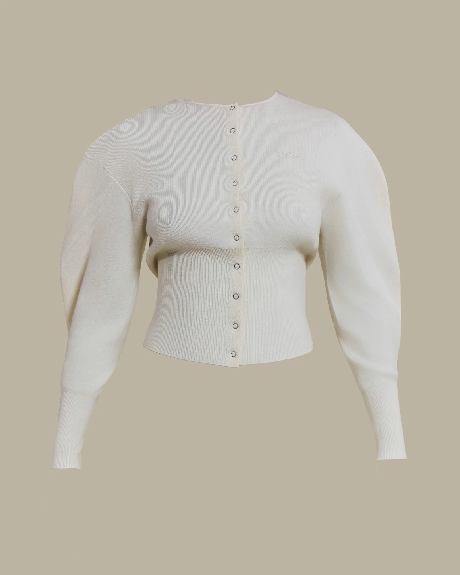 The Knit Button Up Cardigan in Cream | Mars The Label