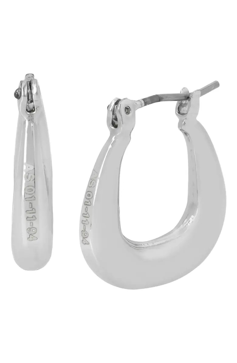 AllSaints Logo Puffy Hoop Earrings | Nordstrom | Nordstrom