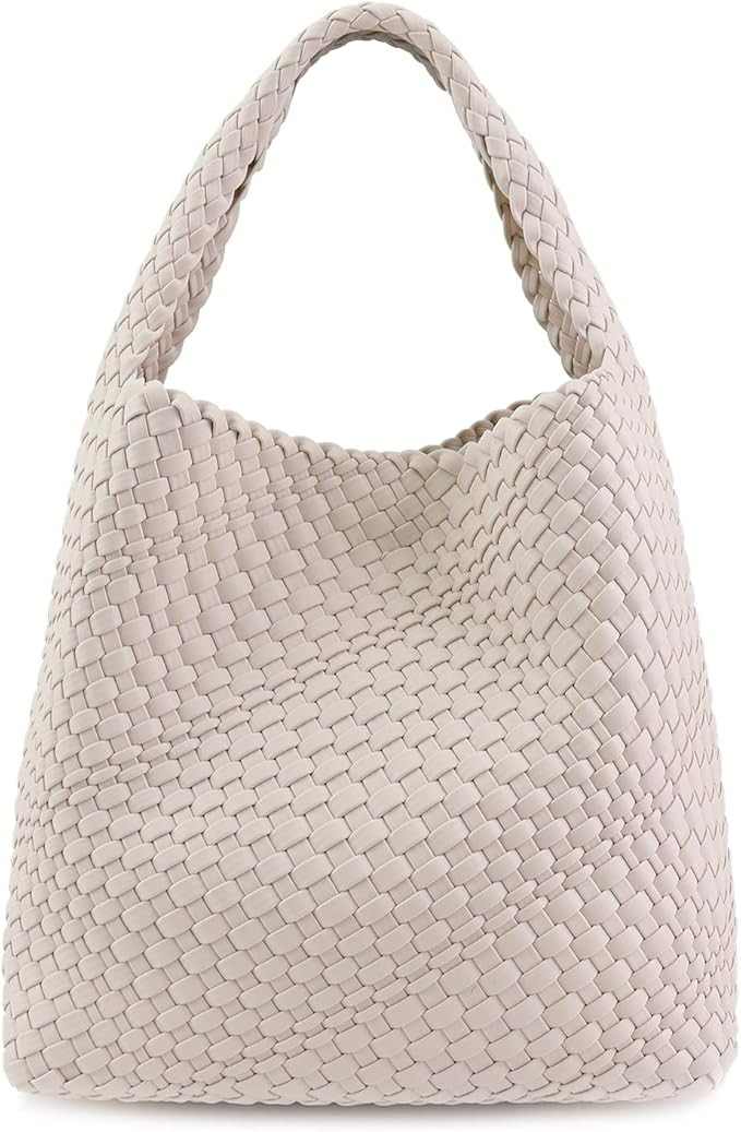 ORAD Women Tote Bag Large Neoprene Tote Bag Fashion Woven Bag Neoprene Tote Handbag Roomy Shoulde... | Amazon (US)