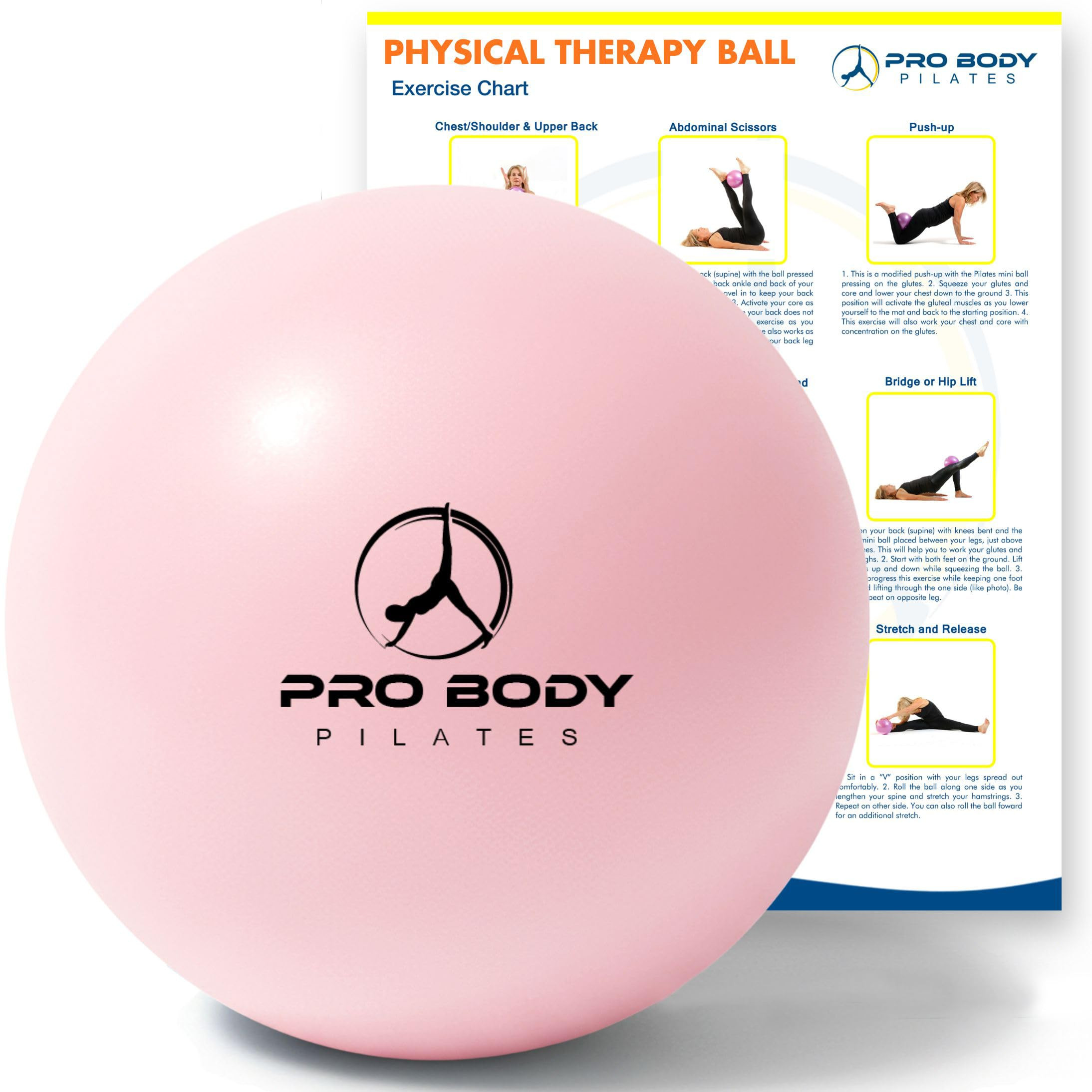 ProBody Pilates Exercise Balls Physical Therapy - 9 Inch Small Exercise Ball for Between Knees fo... | Amazon (US)