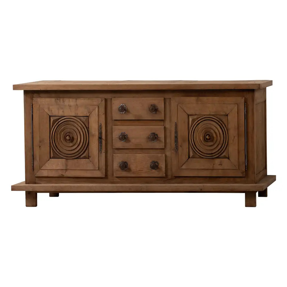 Large Oak Sideboard, France, 1940s | 1stDibs