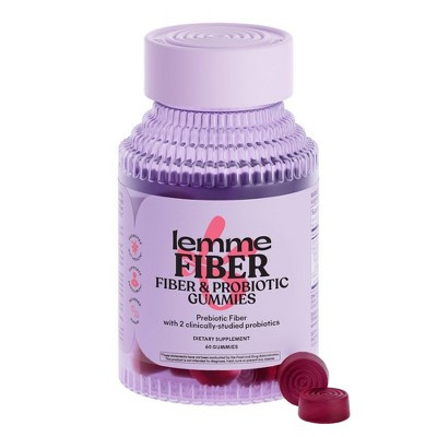 Lemme Fiber & Probiotic Gummies - Digestive & Regularity Support - Prebiotic Fiber & Probiotics - No Sugar Added - 60ct | Target