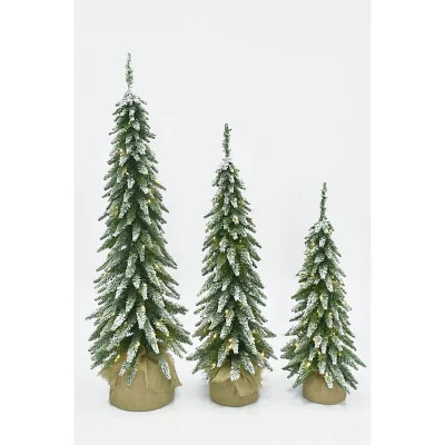 Member's Mark Pre-Lit Flocked Alpine Trees, Set of 3 | Sam's Club