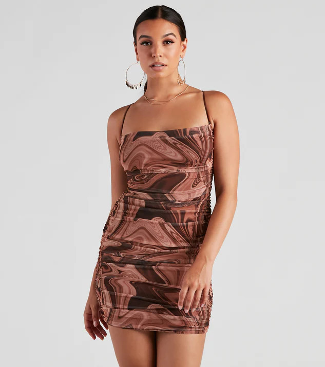 Trendsetting Icon Mesh Mini Dress | Windsor Stores