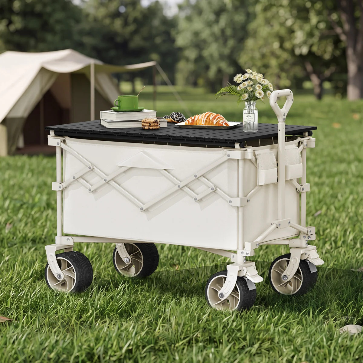 Outdoor Utility Cart with Waterproof Canopy | Wayfair North America