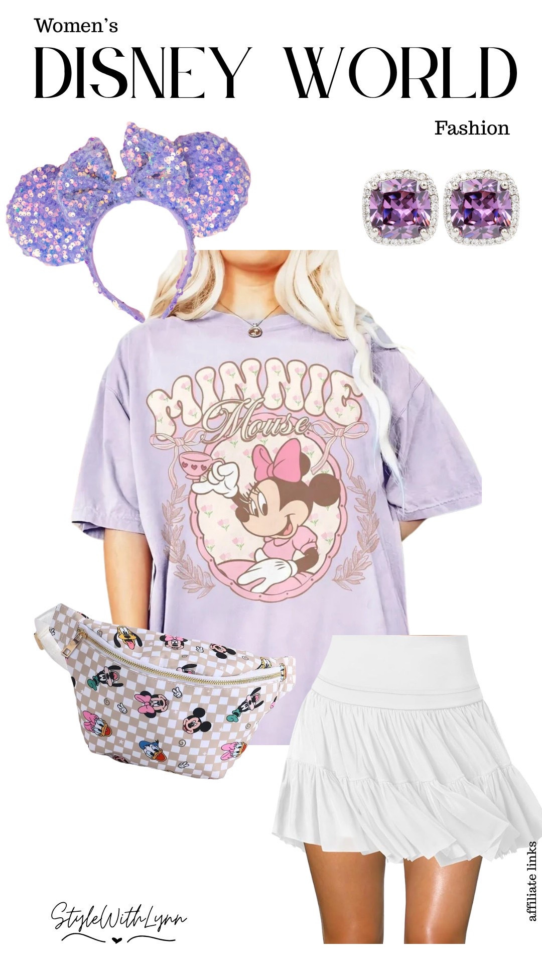 💜✨ This Minnie-inspired look is giving cute, comfy, and camera-ready all day at Walt Disney World!

From the sparkly lavender ears to the oversized Minnie tee and flowy skort combo… this is your go-to outfit for staying cool, stylish, and magical from rope drop to fireworks. And don’t sleep on the matching belt bag hands-free for snacks, rides, and all the PhotoPass moments!

💫 Perfect for Magic Kingdom days, character meet and greets, and castle pics!

#DisneyStyle #DisneyWorldOutfit #MinnieMouseStyle #DisneyOutfitInspo #DisneyFashion #WaltDisneyWorldStyle #DisneyOOTD #ThemeParkOutfit #DisneyAesthetic #AmazonFashionFinds #DisneyBound #SummerDisneyOutfit

#LTKootd