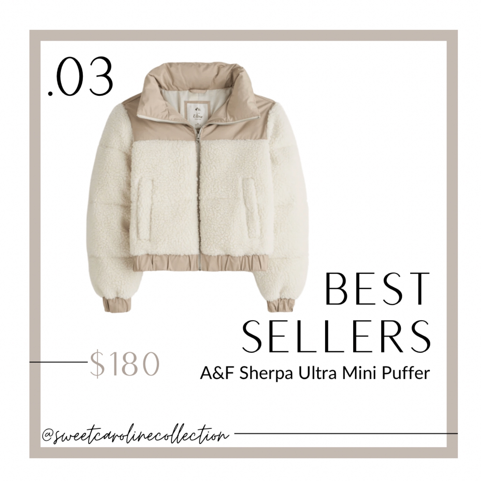This weeks Best Sellers!

3. Abercrombie & Fitch Sherpa Ultra Mini Puffer

A&F, coat, jacket, Sherpa coat, Alo, revolve, Nordstrom, Anthropologie, H&M, sale alert, fashion, style, revolve, Steve Madden, athleta, Ugg, saks fifth Avenue, teddy coat, fur coat, under 300, under 200, under 100, topshop, lucky, sweet Caroline collection

#LTKSeasonal #LTKHoliday #LTKsalealert