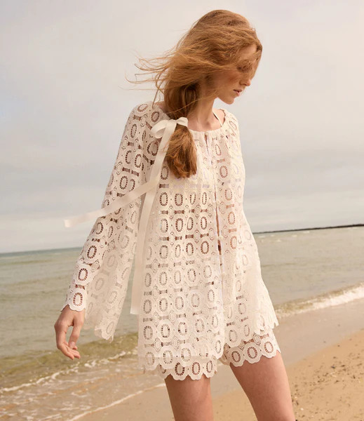 The Enella Tunic - White Lace | Hill House Home US